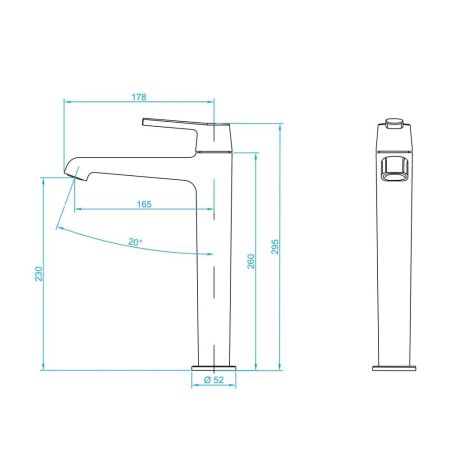 Смеситель на раковину RGW SP-311, артикул 511405311-01