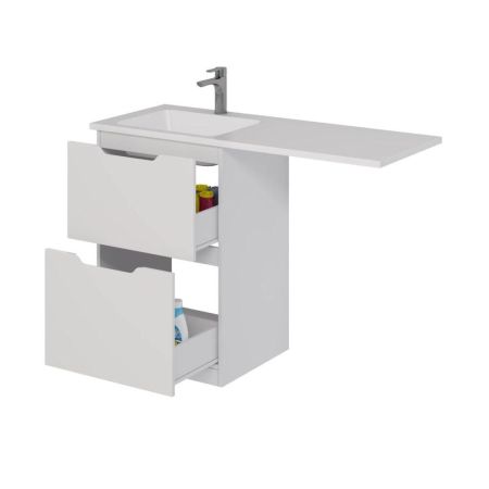 Тумба с раковиной напольная Dreja Bona 60 см, белый, артикул 99-0451-com