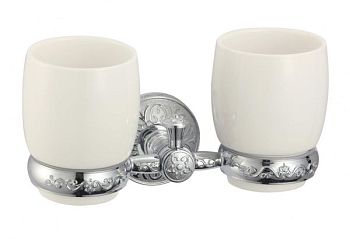 Стакан для ванной комнаты двойной Savol S-005868A, хром