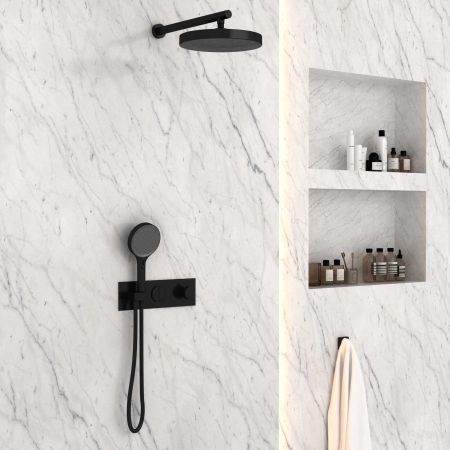 Душевой комплект Inspire VSFW-422TI2MB встраиваемый, черный, артикул VSFW-422TI2MB