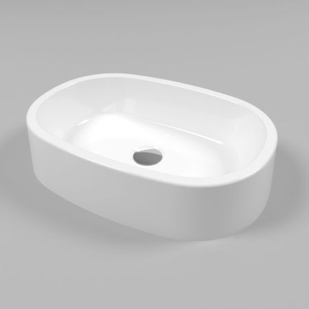 Умывальник WHITECROSS Obsidian A 50x35 (белый глянец) иск. камень, артикул 0733.050035.100