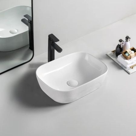 Раковина чаша WesnaArt OCEAN 4020-OCE12, белый, артикул 4020-OCE12