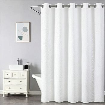 Штора для ванной комнаты Savol SK-FH1820D, белый