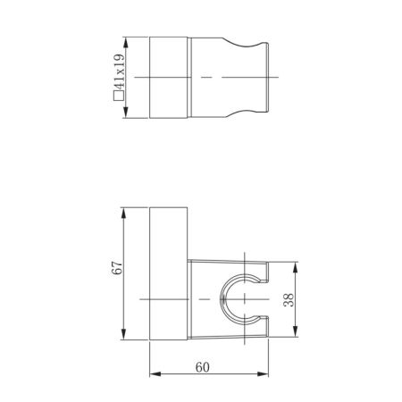 Настенный держатель душевой лейки Raiber RPG-40, золото