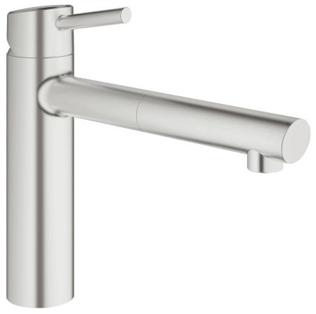 Смеситель для кухни GROHE Concetto с выдвижным изливом, суперсталь (31129DC1) Смеситель для кухни GROHE Concetto с выдвижным изливом, суперсталь (31129DC1)