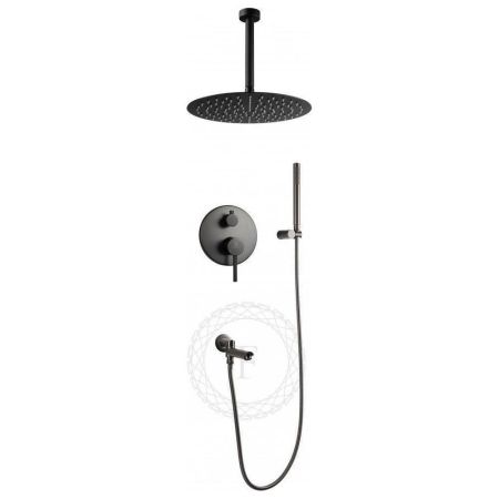 Душевая система встраиваемая FILARETE Roun FL1022BG, графит