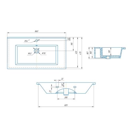 Раковина Kirovit Оскар Оскар 850, белый, артикул Оскар 850