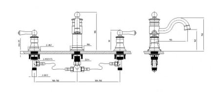 Смеситель для раковины Timo Adelia 6021 Хром, артикул 6021/00F