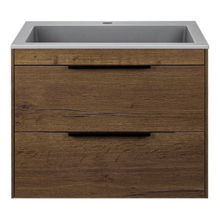 База под раковину Chiara 2D 600 подвесная, 2 выкатных ящика soft-close, T.Oak, артикул VMC-2C2600TO