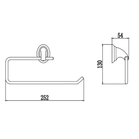 Полотенцедержатель Savol S-L03152, хром, артикул S-L03152