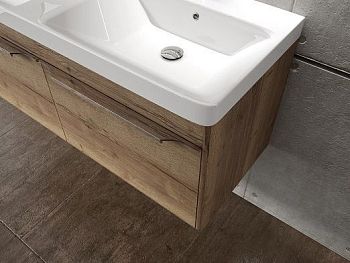 IBX, керамическая раковина двойная 120 см, цвет белый