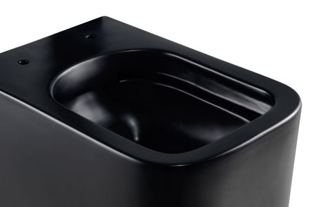 Унитаз подвесной Ultra VT1-32MB безободковый, цвет матовый черный, ультратонкое soft-close сиденье, артикул VT1-32MB