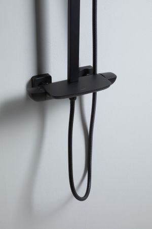 Душевая стойка Allen Brau Infinity 5.21030-31 черный матовый, артикул 5.21030-31