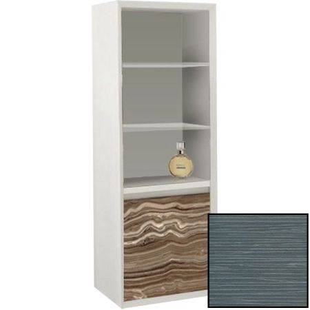 Шкаф пенал SanVit Стайл 32 pstyle с фактурой под дерево подвесной Шелк Сталь, артикул pstyle