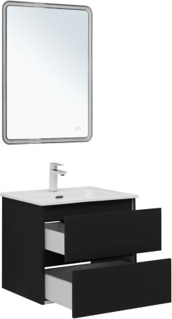 Тумба под раковину Aquanet Вега 2.0 60 черный, артикул 00337953