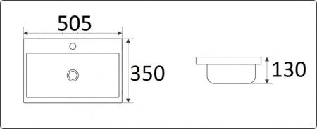 Умывальник CeramaLux 9595-50, артикул 