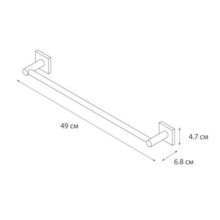 Полотенцедержатель FIXSEN LUX CHROME FX-15001, хром, артикул FX-15001