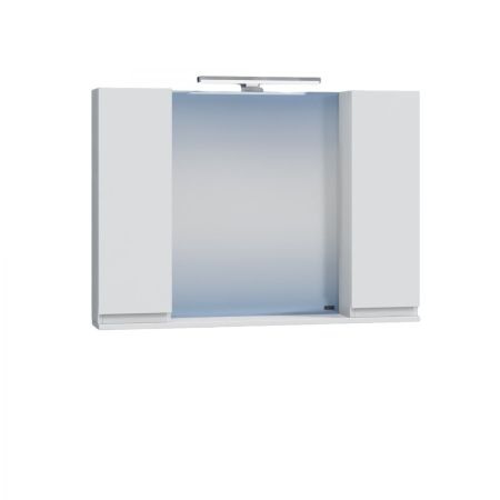 Зеркальный шкаф Санта Марс 100 см, 700285, с подсветкой, белый, артикул 700285
