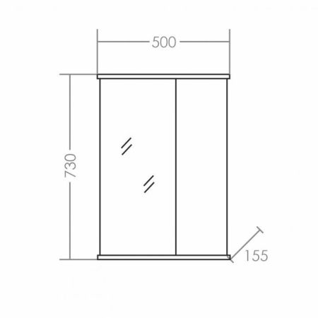 Зеркало "Прима-500" универсальное