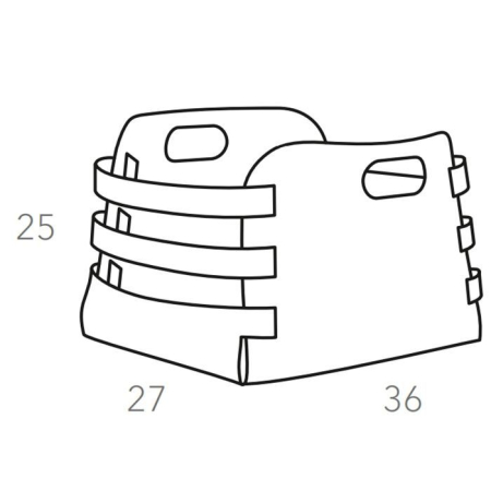 ADJ Корзина Riga, 27x36xH25 см., цвет: устричный/пепельная роза, артикул 9687.02/07