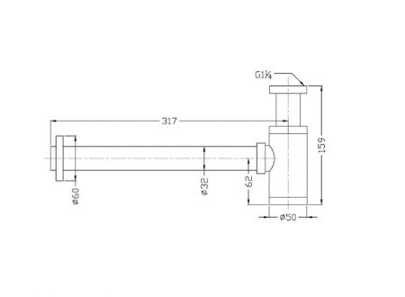 Сифон для раковины Bronze de Luxe Scandi 725BR Бронза, артикул 725BR