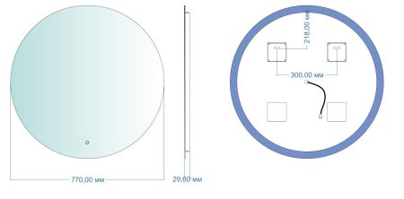 Зеркало Aquanet Смарт 77 холодная подсветка