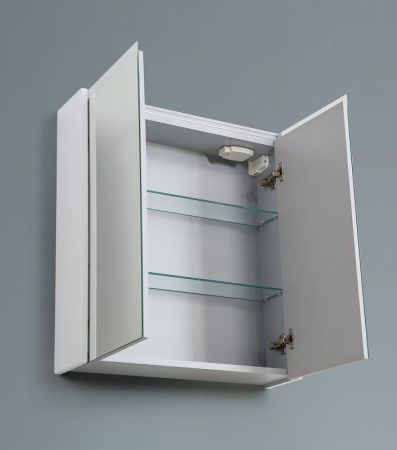 Зеркальный шкаф с двумя распашными дверьми с LED подсветкой дверей CEZARES 84217