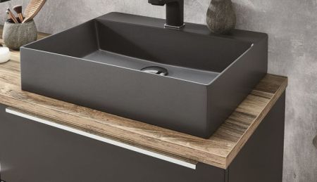 Puris Aspekt, столешница с вырезом под раковину по центру 900 мм, цвет дуб хантон, артикул AP509466(174)