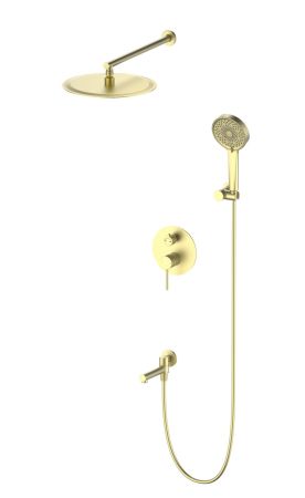 Душевая система встраиваемая WONZON & WOGHAND STICK, Брашированное золото (WW-88939017-BG), артикул WW-88939017-BG