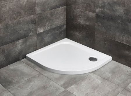Акриловый поддон для душа Radaway Delos E 80x90x5 белый, в левый угол