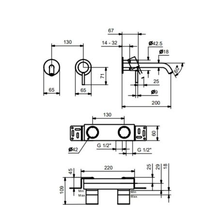 Смеситель для раковины, Fantini, Nostromo Small, тип открывания воды-однорычажный, тип регулирования воды-традиционный картридж, монтаж-встраиваемый, отверстия для монтажа-2, вынос излива, мм-200, без донного клапана, цвет-хром, артикул 50 02 G913B