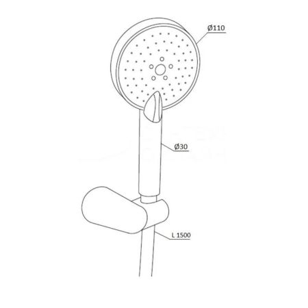 918110000 Origin One 2.0, душевой набор: лейка, настенный держатель,шлан, шт, артикул 918110000