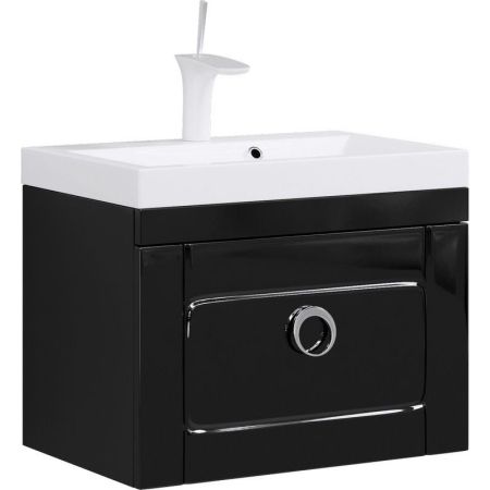 Тумба под раковину Aqwella 5 Stars Инфинити 60 Inf.01.06/001/BLK Черная, артикул Inf.01.06/001/BLK