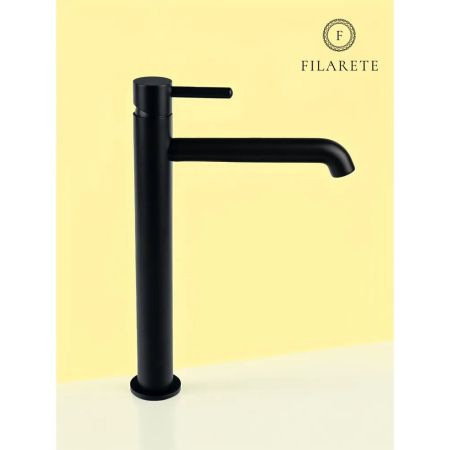 Смеситель для раковины высокий FILARETE Roun FL6020BL, черный, артикул FL6020BL