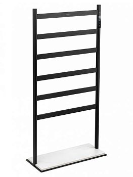 Полотенцесушитель электрический напольный WONZON & WOGHAND ESSEN, Черный матовый (WW-A406-MB)