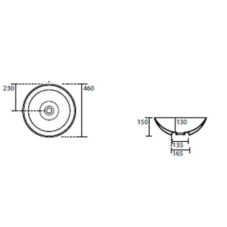 Kerasan Ciotola Умывальник накладной С3 D=46см H=15 см, цвет белый, артикул 430301bi