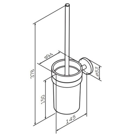 A85A33399 X-Joy, Стойка с туалетной щеткой, золото, артикул A85A33399