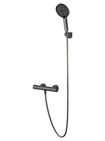 Смеситель для душа с термостатом WONZON & WOGHAND INN 3, Темный графит (WW-B2065-A-BGG), артикул WW-B2065-A-BGG