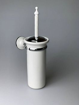 Stil Haus Giunone, настенный керамический ёрш, цвет хром - белый