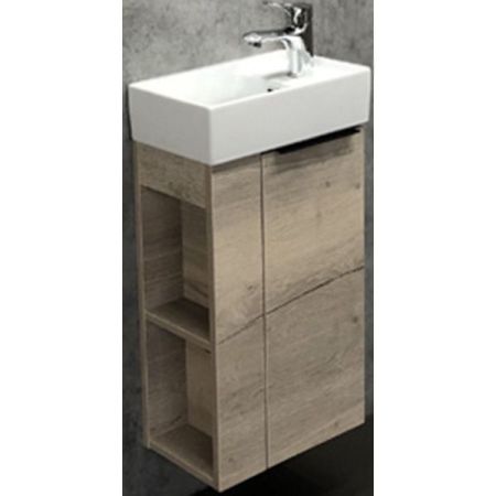 Тумба с раковиной Comforty Матэ 40 00-00000833 подвесная Дуб дымчатый