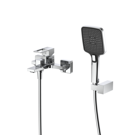 Смеситель для ванны с душем DQ Dortmund короткий излив хром (DA1713201), артикул DA1713201