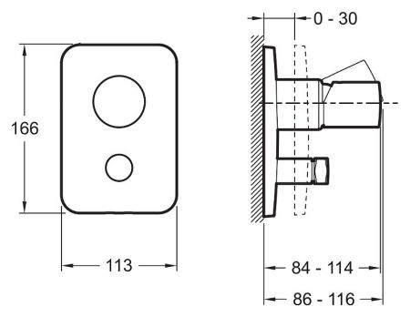 Смеситель для ванны с душем встраиваемый JACOB DELAFON TOOBI E98719-CP (хром), шт, артикул E98719-CP