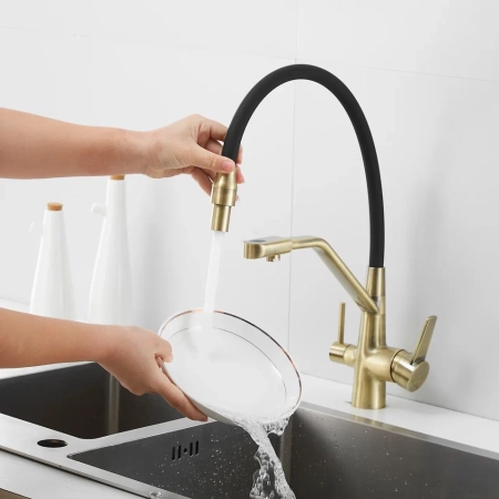 Смеситель для кухни Rose R558Q, бронза