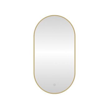Зеркало с подсветкой LED Fixsen FX-3080G овальное 40х80 см, золотой сатин