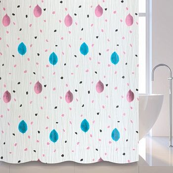 Штора для ванной комнаты Savol S-8PEVA11, листья