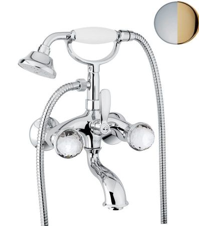 Смеситель для ванны Fiore XT SKY (SWAROVSKI®) 17CO0600, хром/золото, артикул 17CO0600