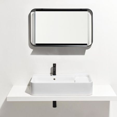 SIMAS HOP  Раковина чаша подвесная 80x50xh18 см, без отв. для смесителя,  цвет белый