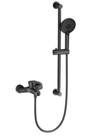Смеситель для ванны с душевым гарнитуром WONZON & WOGHAND, Темный графит (WW-C2501-BGG), артикул WW-C2501-BGG