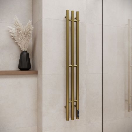 Полотенцесушитель электрический Terminus Стойка TRES круг 120, золото арт, артикул 4670078571946