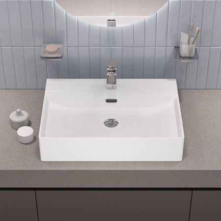 Умывальник накладной/подвесной, белый глянцевый, Bild, IDDIS, BILWS60i27, артикул BILWS60i27